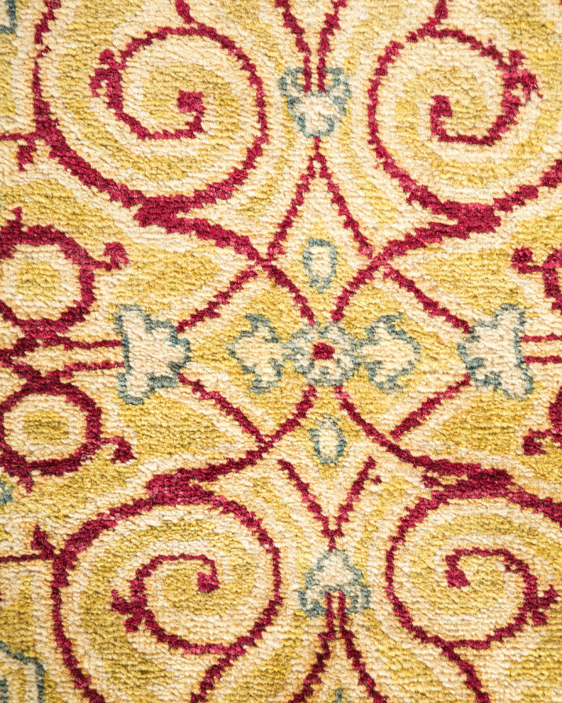 Mogul, One-of-a-Kind Hand-Knotted Area Rug Yellow, 10'1"x18'1"