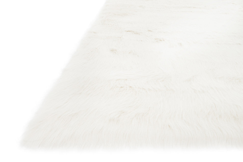 Danso Shag DA-04 Ivory Area Rug, 3'x5'