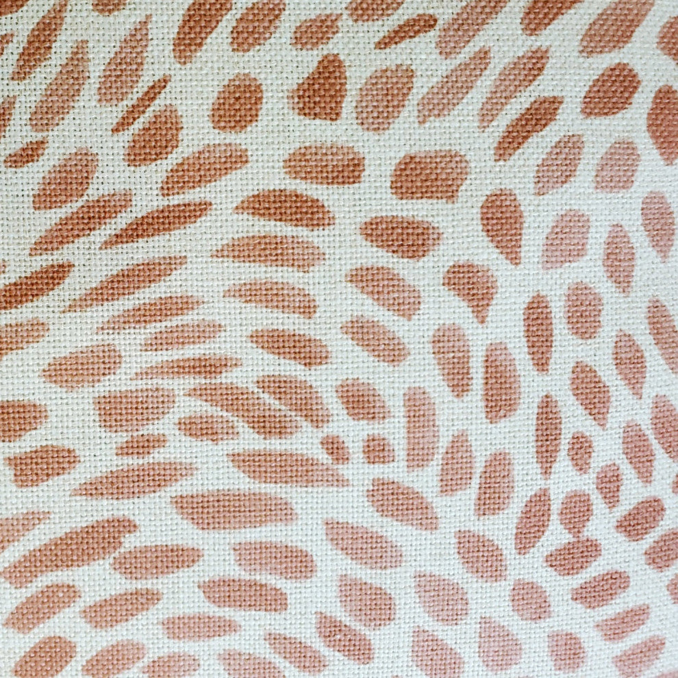 Matisse Dots Coral Pink Throw Pillow 12x19, with Polyfill Insert