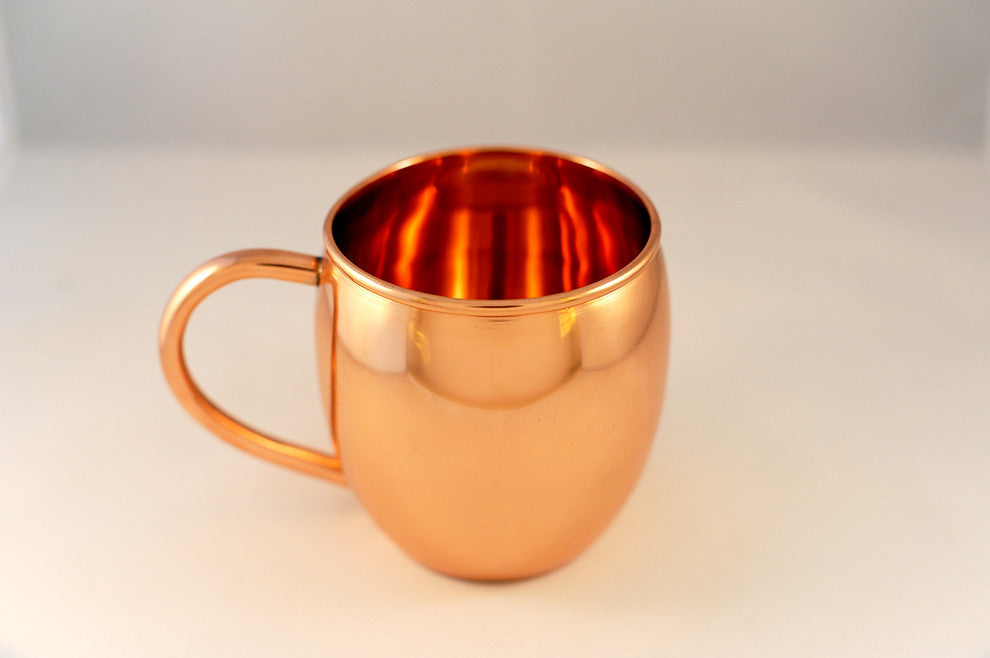 Barrel Shape Copper Mug, 16 oz