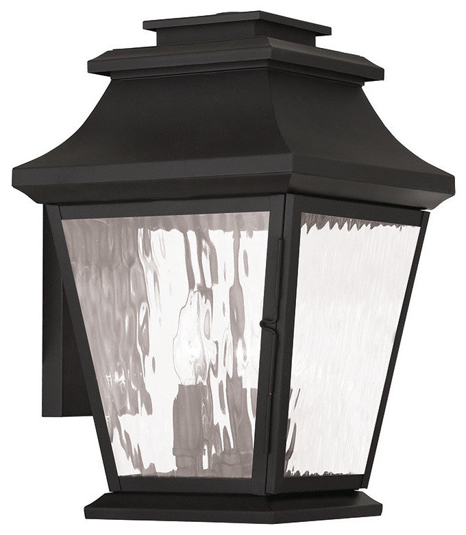 Hathaway Outdoor Wall Lantern, Black