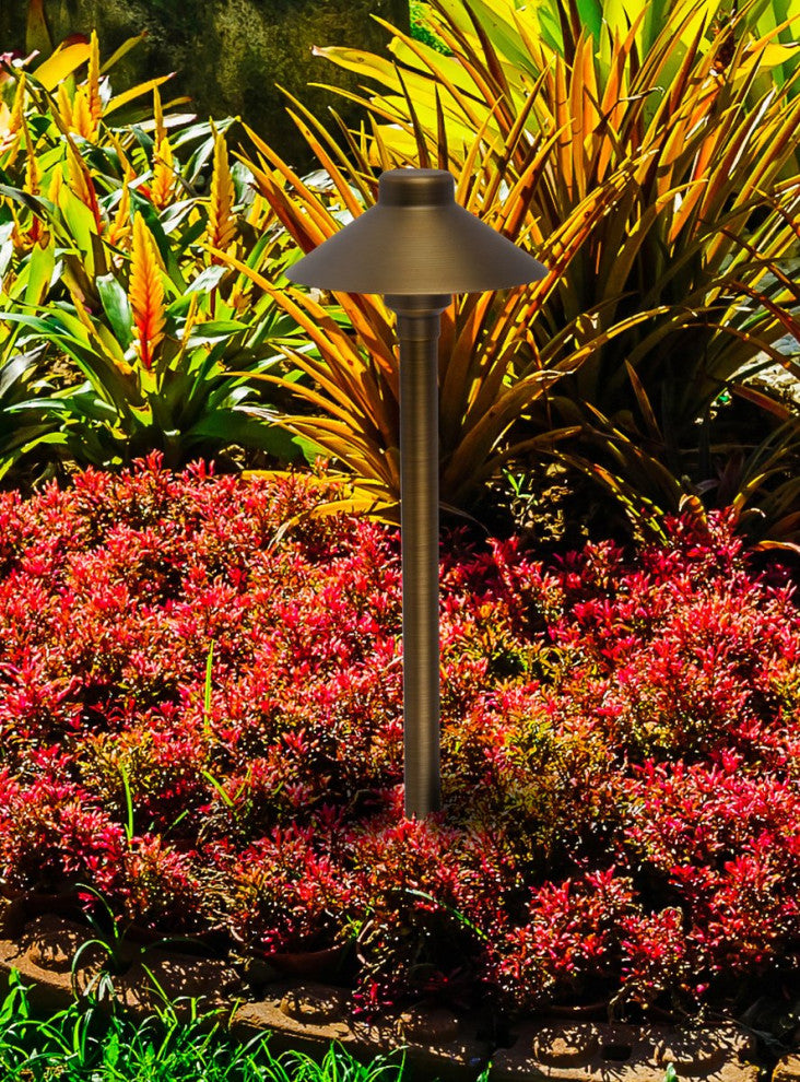 Annabelle Cast Brass Spot and Path Lighting, Set of 6, Kit 2