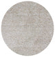 HomeRoots 6' Ivory Heather Hand Woven Round Indoor Shag Area Rug