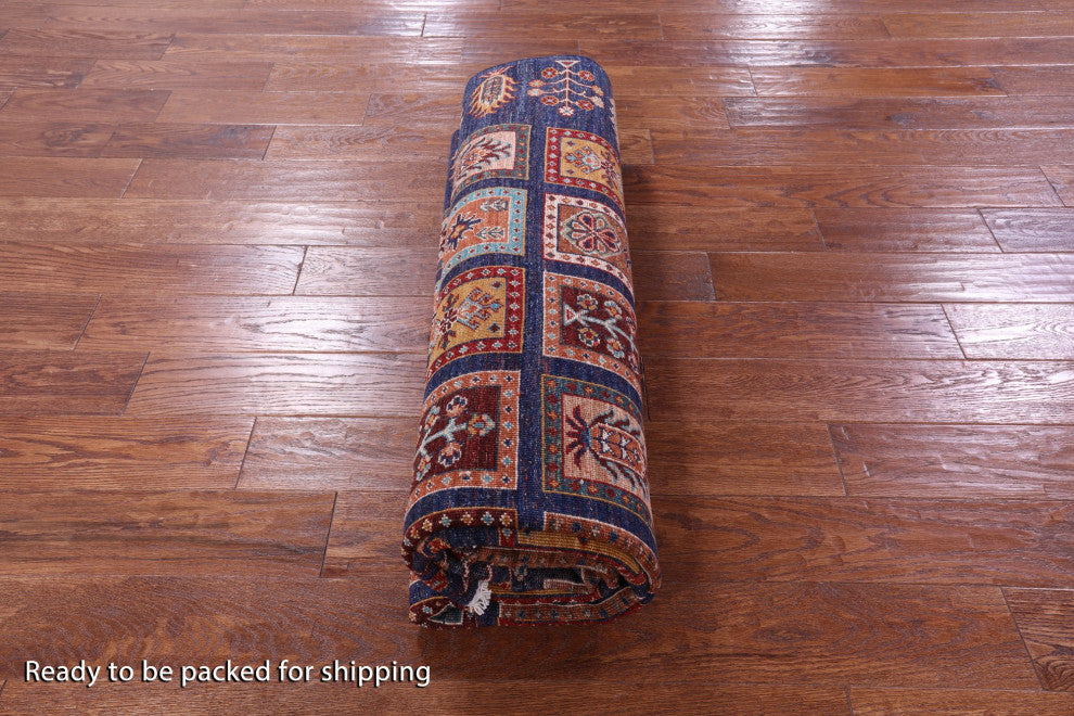 Persian Garden Design Hand-Knotted Wool Rug 6' 6" X 9' 9" - Q12917