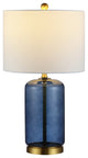 Safavieh Novah Glass Table Lamp Blue