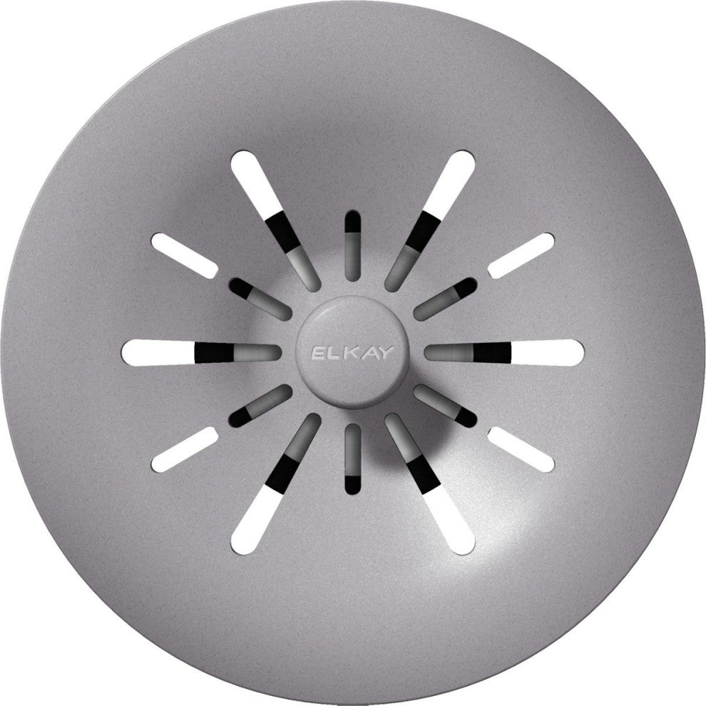 LKPDQSGS Elkay Quartz Perfect Drain 3-1/2" Removable Polymer Strainer, Grey
