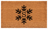 Calloway Mills Snowflake Monogram Doormat, 24"x36", Letter S