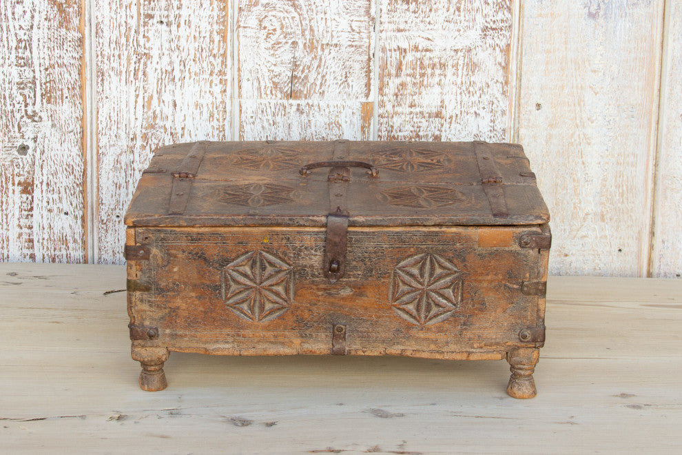Antique Tribal Carved Swat Valley Box