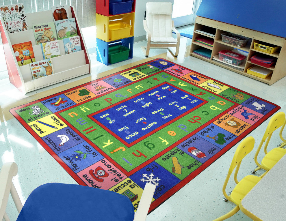 Kid Essentials Rug, LenguaLink, Spanish, 7'8"x10'9"