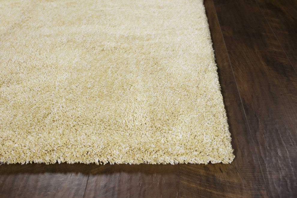 HomeRoots 8'x11' Yellow Heather Hand Woven Indoor Shag Area Rug
