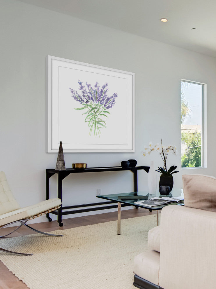 Marmont Hill, "Lavender Herbs" by Thimble Sparrow Framed Painting Print, 24x24