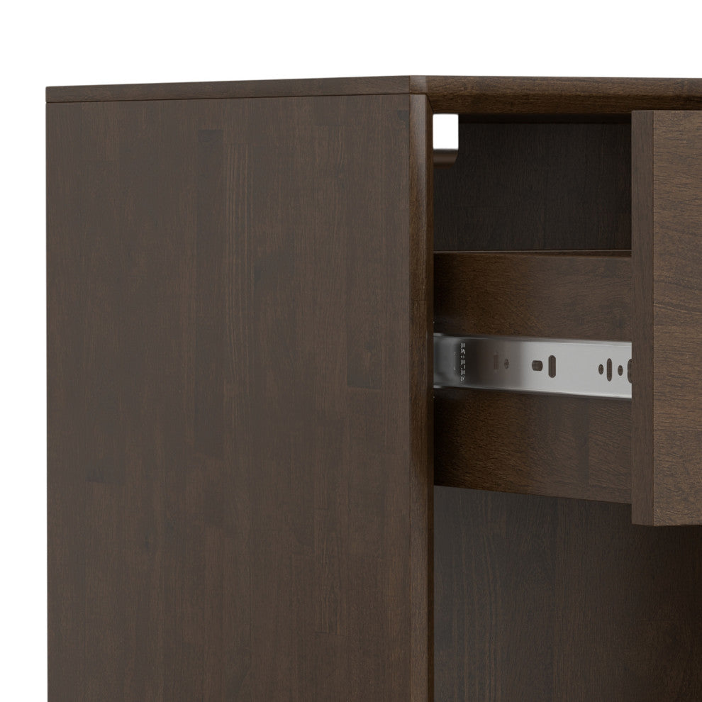 Banting Solid Hardwood Mid Century Nightstand, Walnut Brown