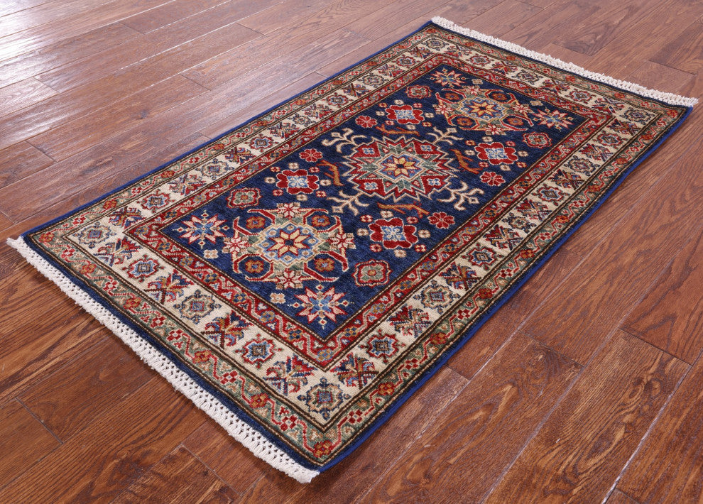 2' 7" X 4' 4" Super Kazak Hand Knotted Rug - Q12953