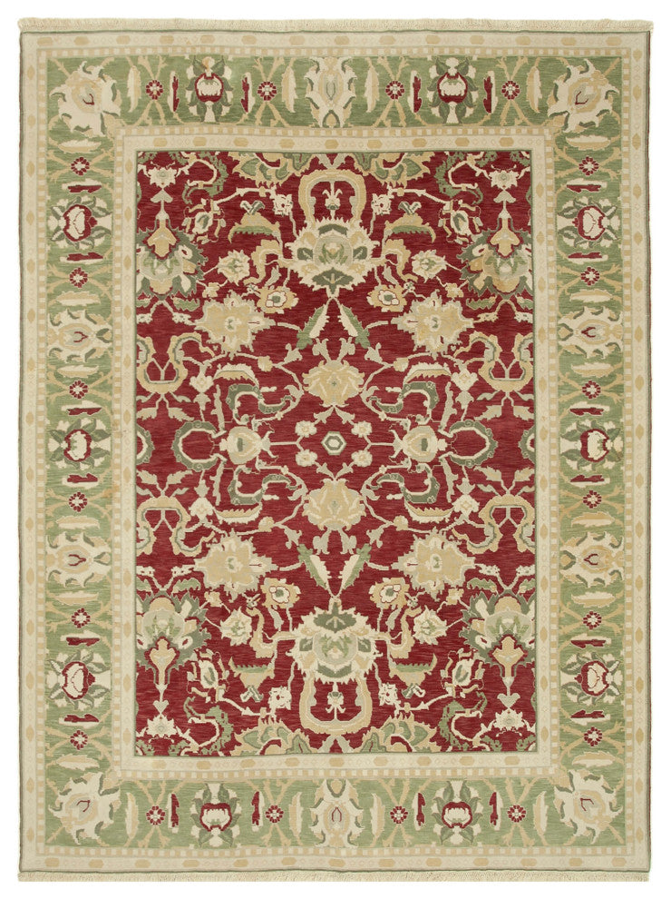 Rug N Carpet - Handwoven Oriental 8' 10" x 11' 6" Pastel Oushak Area Rug