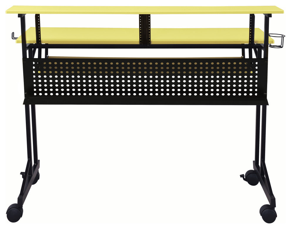 ACME Suitor Music Recording Studio Desk, Yellow and Black