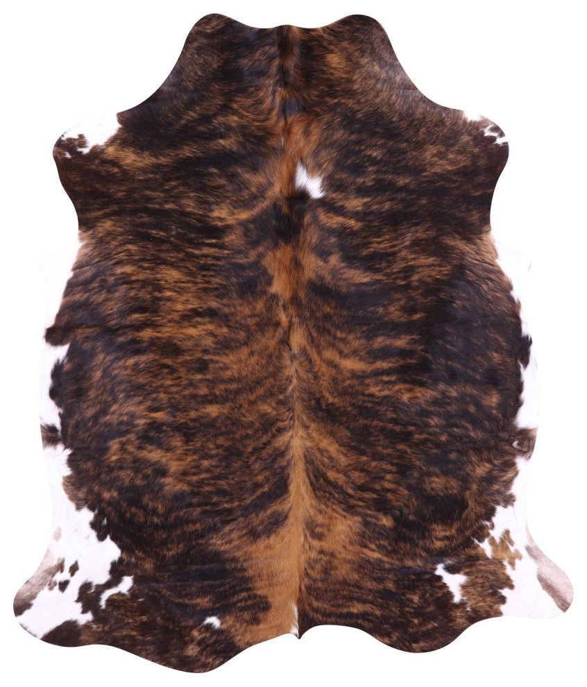 6' 7" X 5' 8" Brindle Natural Cowhide Rug C2317