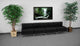 Hercules Imagination Series Black Leather Lounge Set, 4 Pieces