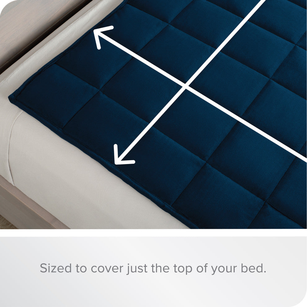Bare Home Weighted Blanket, Cotton Dark Blue, 60"x80", 17lb