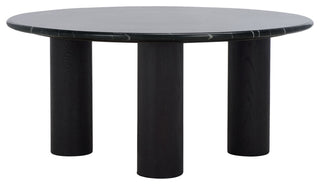 Safavieh Couture Tylee Round Marble Coffee Table, Black