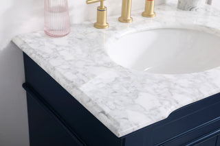 Weston Single Bathroom Vanity Set, Blue, 30