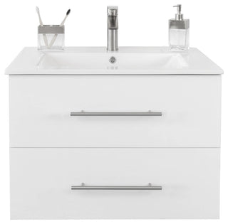 Utopia 36" Single Sink Wall-Mounted Bathroom Vanity Set, White
