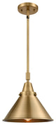 Innovations 447-1S-BB-M10-BB Briarcliff 1 Light Mini Pendant, Brushed Brass