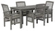 5-Piece Simple Outdoor Patio Dining Set - Grey Wash