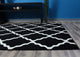 Metro Trellis Rug Black & White 7' 10'' X 9' 10''