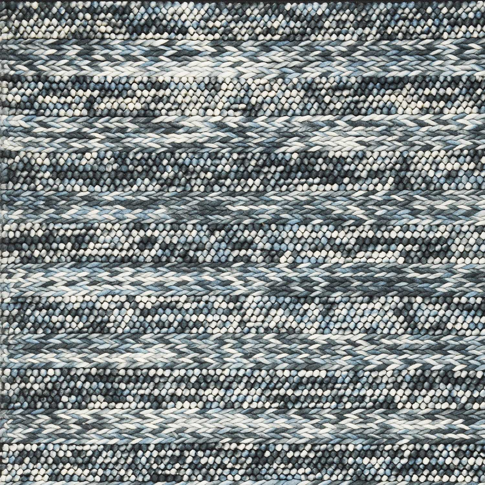 HomeRoots 60" X 84" Blue Wool Rug