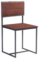 Zuo Modern Papillion Dining Chair Distressed Cherry Oak, Set of 2