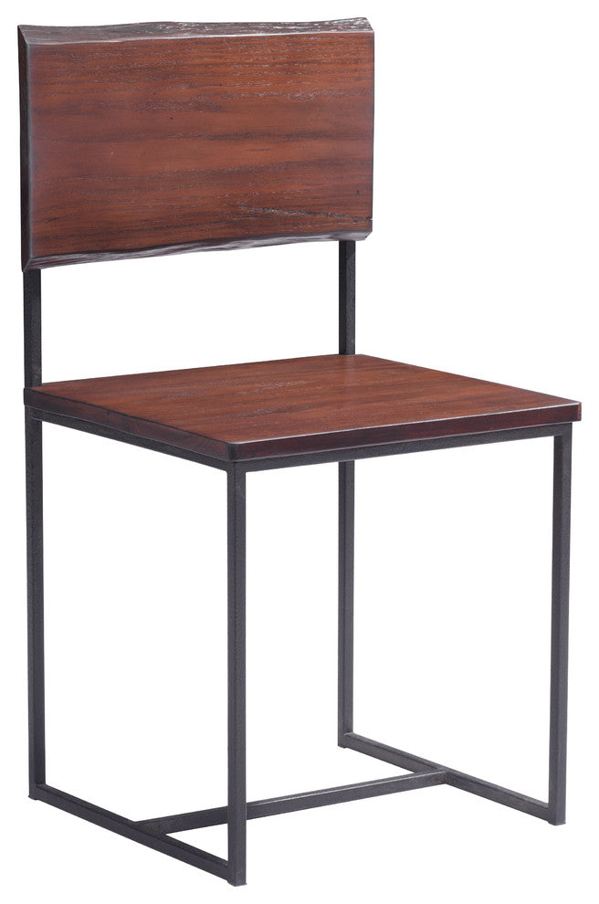 Zuo Modern Papillion Dining Chair Distressed Cherry Oak, Set of 2