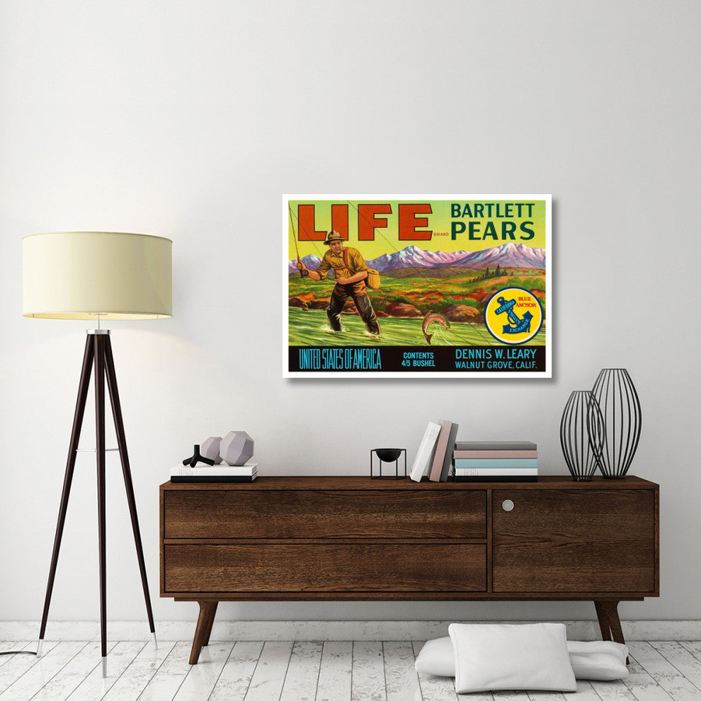 "Life Brand Bartlett Pears" Digital Paper Print by Retrolabel, 46"x31"