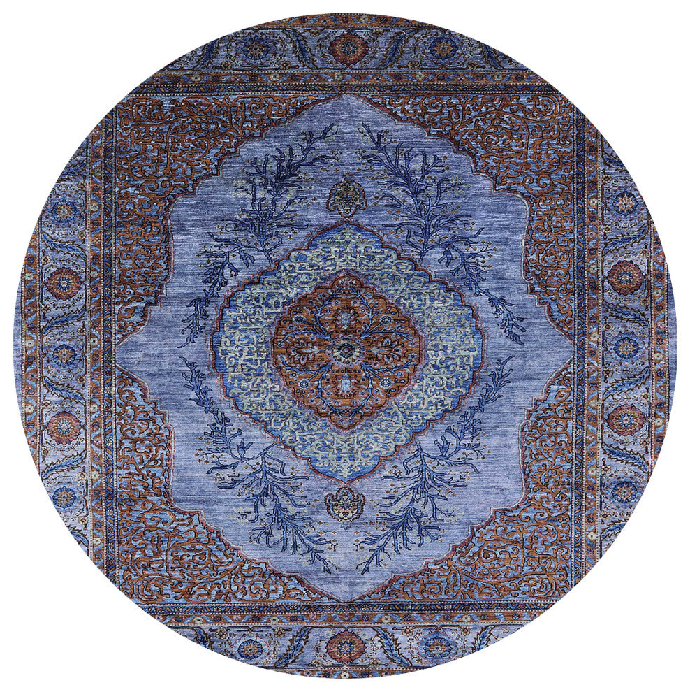 Ahgly Company Indoor Round Mid-Century Modern Area Rugs, 4' Round