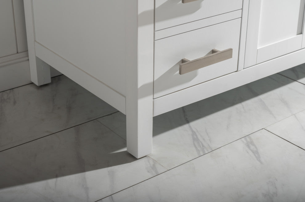 Valentino Single Vanity, White, 84"