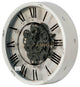 Rustic White Industrial Gear Vintage Wall Clock