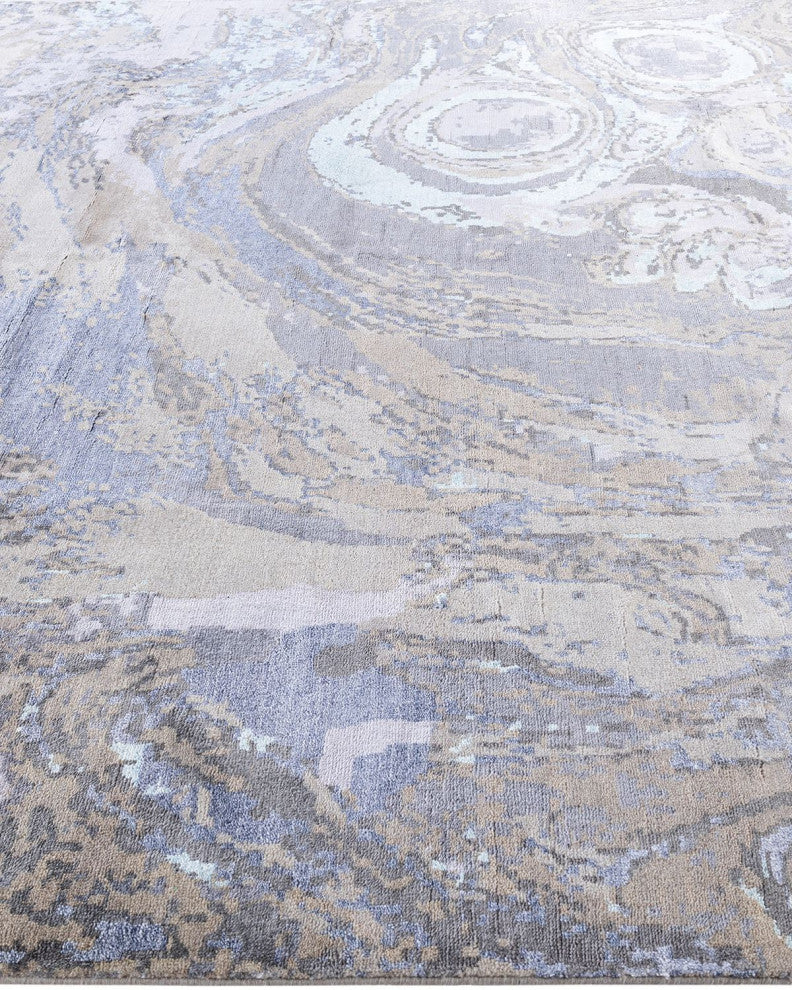 Ikat One-of-a-Kind Hand-Knotted Area Rug Gray, 8' 3" x 10' 3"