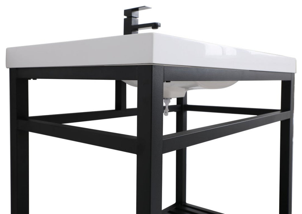 Home Living 22" Modern Black-Light Bathroom Vanity
