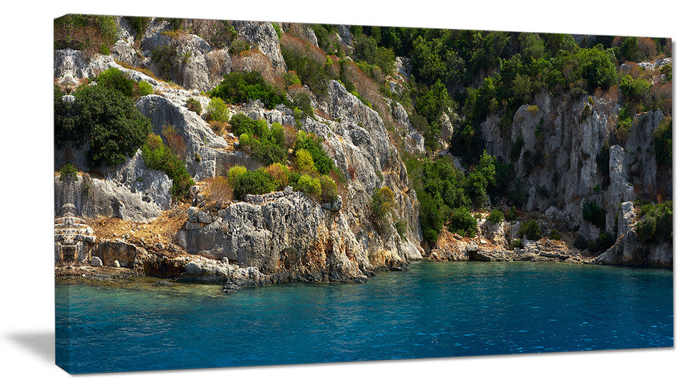 "Beautiful Turkey Tropical Beach" Landscape Print Wall Art, 32"x16"