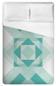 Turquoise Pattern King Duvet Cover