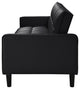 Loft Lyfe Paley Convertible Sofa Bed, With Storage, 85" Wide, Black Leather
