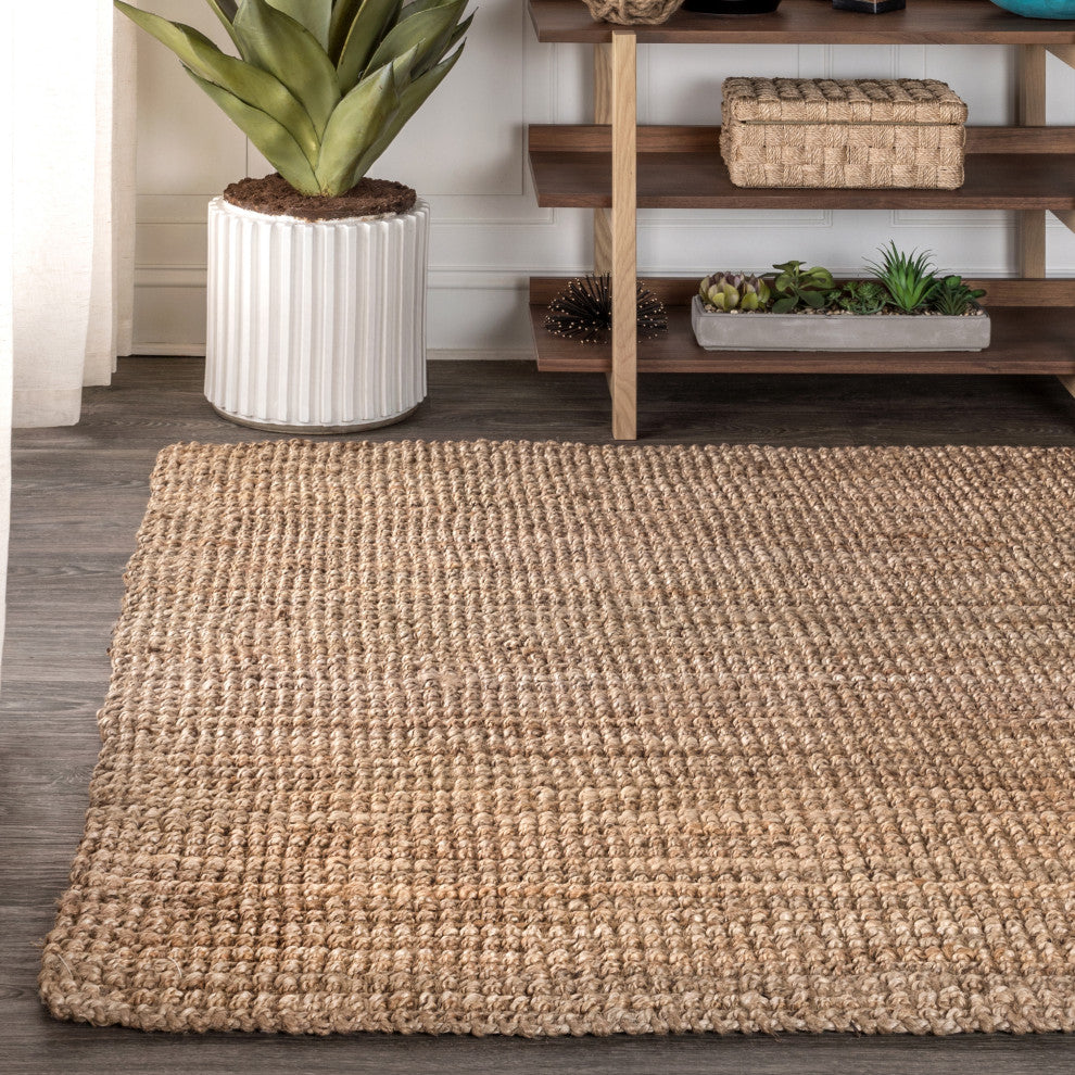 Pata Hand Woven Area Rug, Natural, 8 X 10