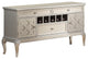 Benzara BM171388 Luxurious Appeal Rubber Wood Server, Silver