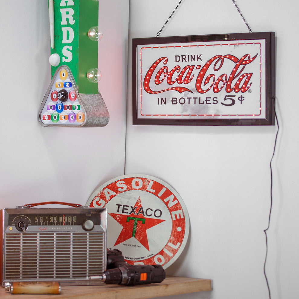 Coca Cola Framed Light Up LED Sign