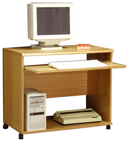 Real wood Oak Veneer Computer Cart