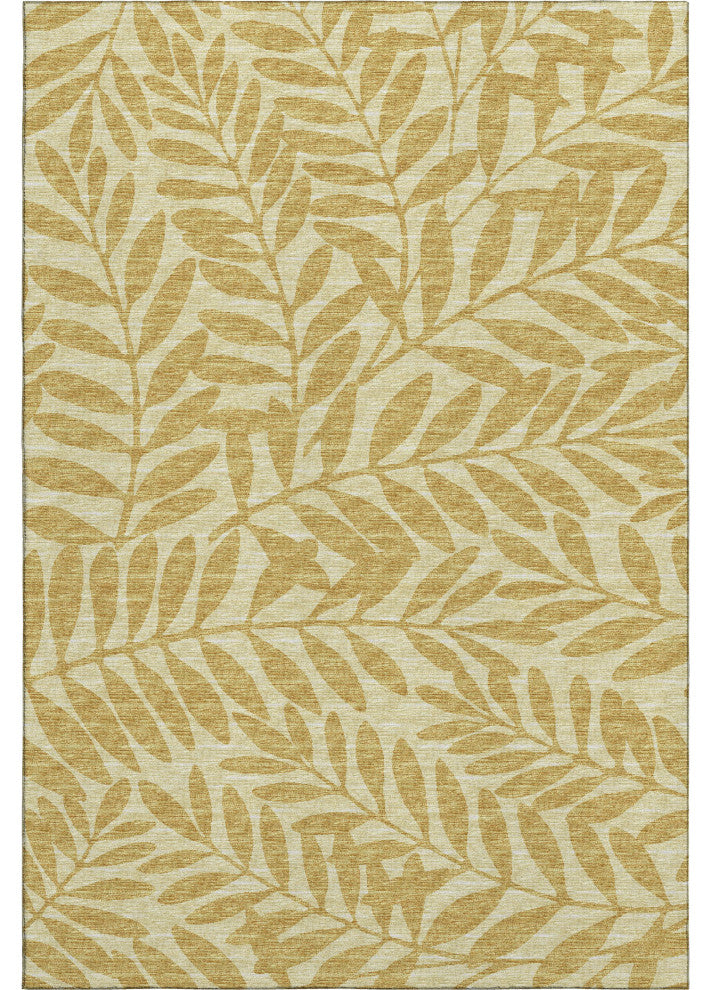 Addison Premium Washable Mayfield AMF111 Yellow 10' x 14' Rug