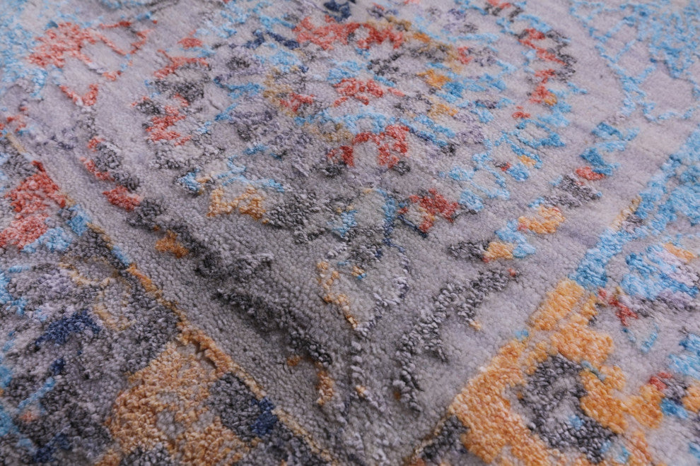 9' 0" X 11' 11" Wool & Silk Persian Handmade Rug - Q13512