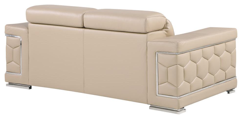 Oliver Genuine Loveseat, Beige