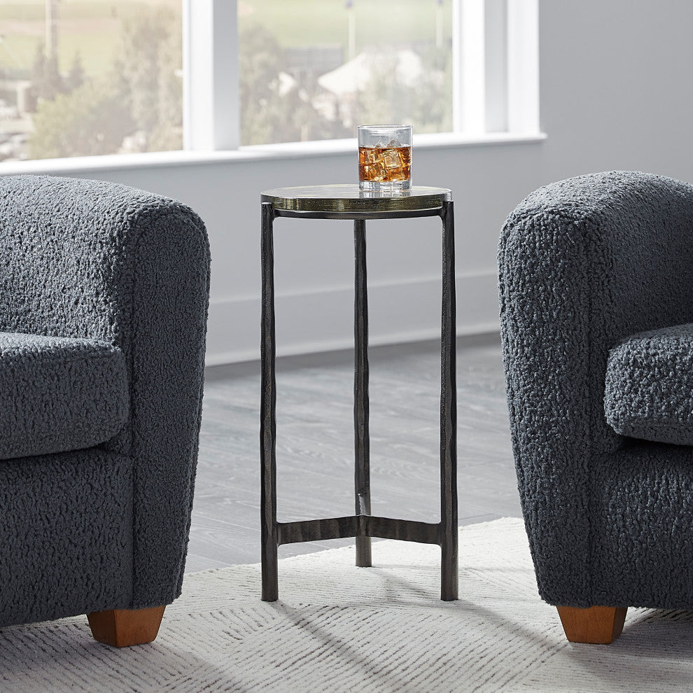 Uttermost Eternity Iron and Glass Accent Table