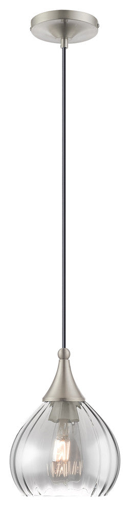 Livex Lighting Brushed Nickel 1-Light Mini Pendant