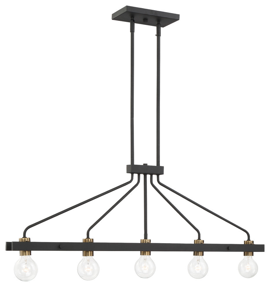 Ravella 5 Light Island Chandelier, Black